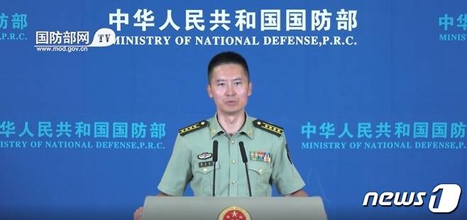 중국 국방부 탄커페이 대변인(중국 국방부 홈페이지 갈무리)