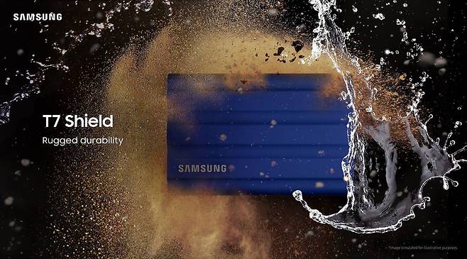 삼성전자 포터블 SSD T7 실드 모습. /삼성전자 제공