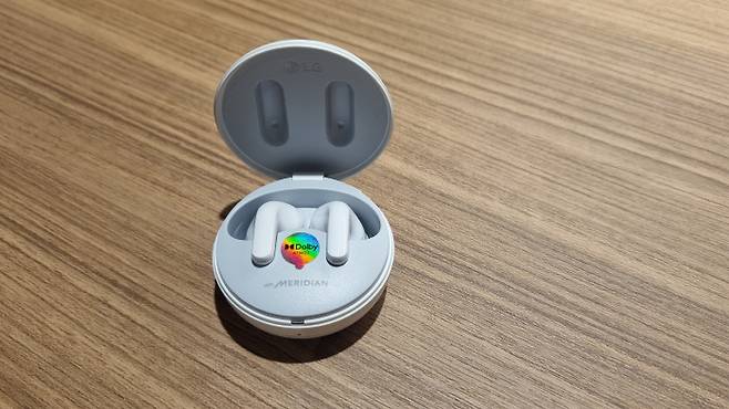 LG전자의 프리미엄 무선 이어폰 'LG 톤 프리(TONE-UT90Q)'. [우수민 기자]