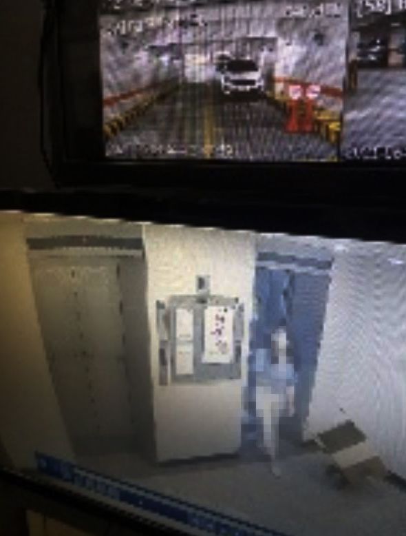 외부인 출입이 제한된 국가안보전략연구원 건물에 여성이 드나드는 모습이 CCTV에 촬영된 모습. /독자 제공