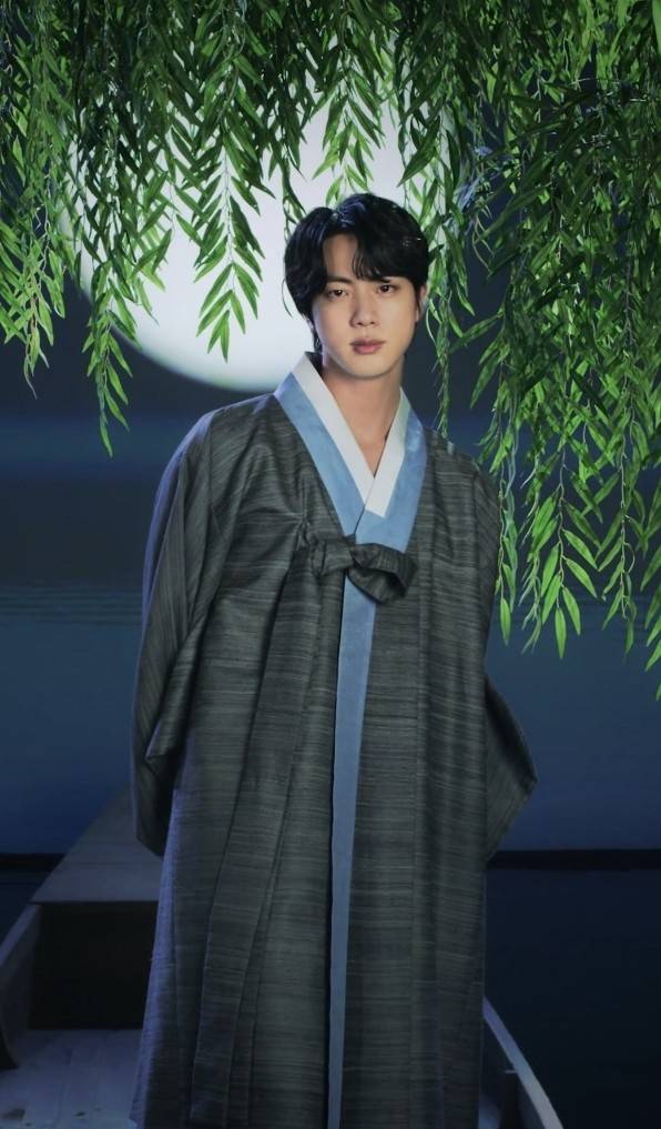 낙원이로구나~♡ 방탄소년단 진, 한 폭의 동양화..2022 BTS 달마중 프리뷰