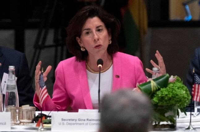 지나 레이먼도 미국 상무장관. (사진=AFP 제공)