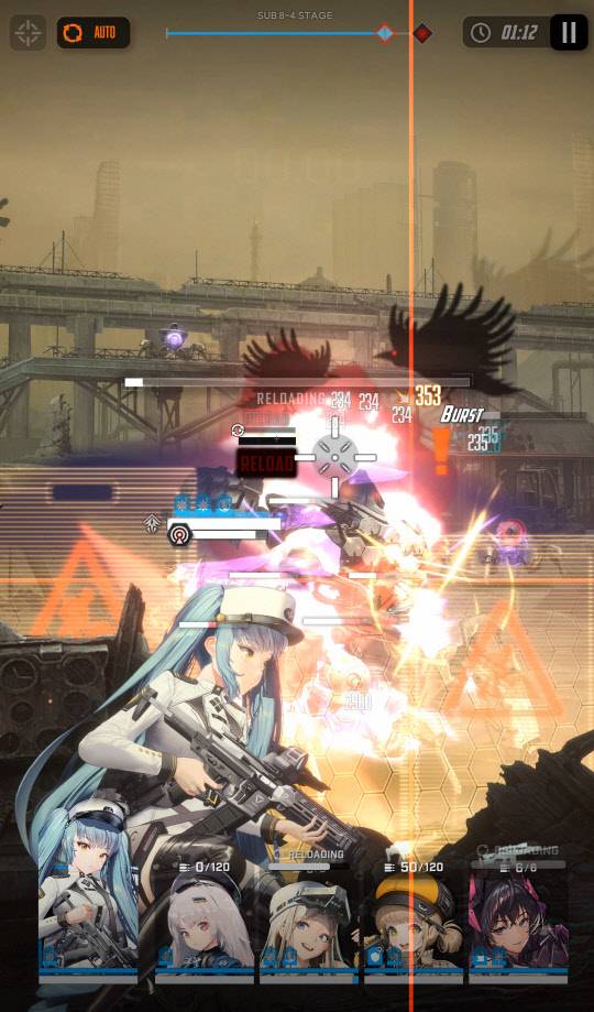 '승리의 여신: 니케' 전투 모습. 레벨 인피니트 제공