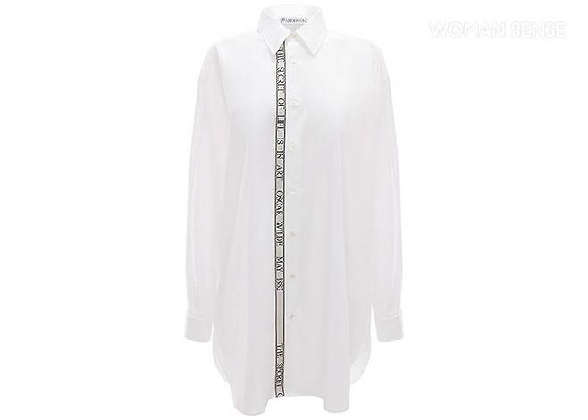 타이포 테이프 포인트 오버사이즈 셔츠 90만원대 JW앤더슨.