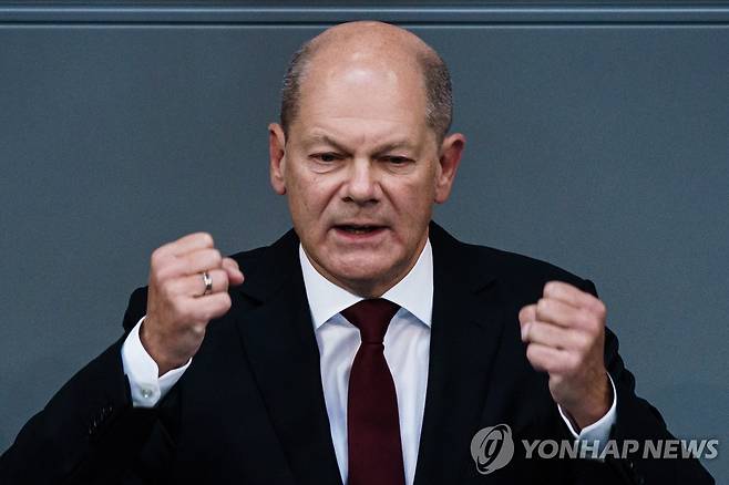 올라프 숄츠 독일 총리 [EPA 연합뉴스 자료사진. 재판매 및 DB 금지]