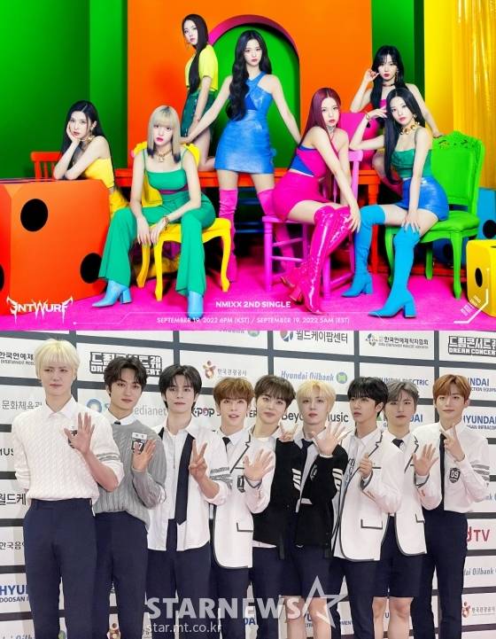 엔믹스(위)와 크래비티 /사진=JYP엔터테인먼트, 스타뉴스