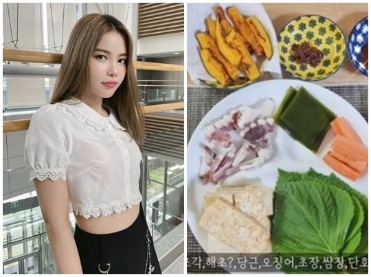 마마무 솔라의 다이어트 식단. 사진l솔라 SNS, 유튜브 캡처