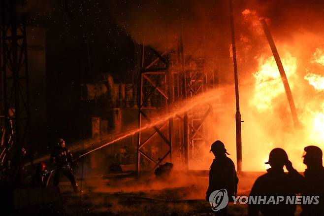 러시아군의 공격 받은 하르키우 제5 화력발전소 [로이터=연합뉴스 자료사진. 재판매 및 DB 금지]