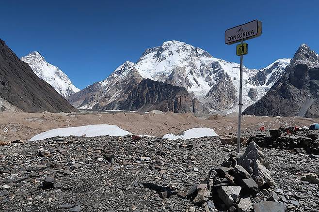 브로드피크가 정면에 보이는 콩코르디아