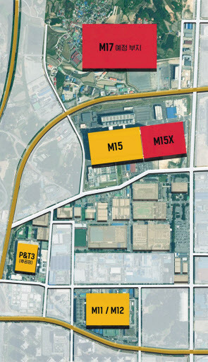 SK하이닉스 M15X 및 M17 예정부지 조감도