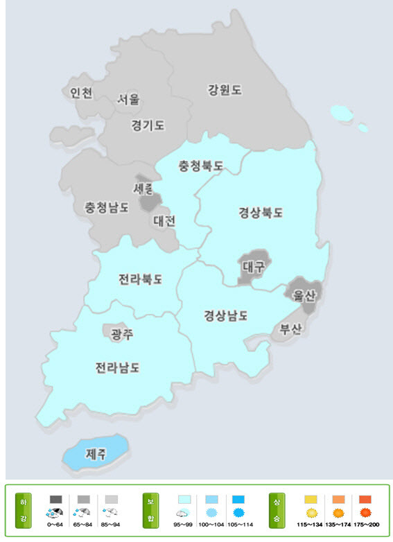 8월 부동산시장 소비 심리지수.(자료=국토연구원)