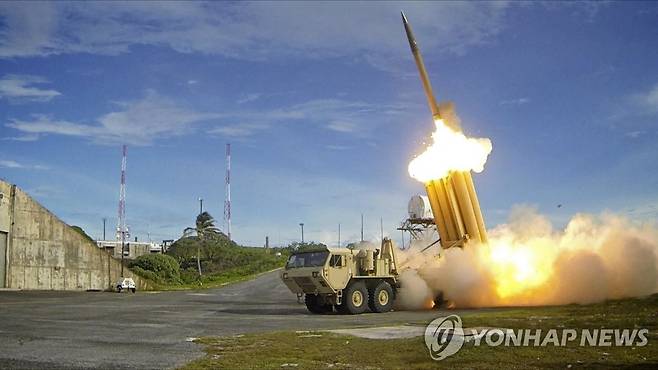 미국의 사드(THAAD·고고도 미사일 방어체계) 시험 발사 [EPA 연합뉴스 자료사진. 재판매 및 DB 금지]