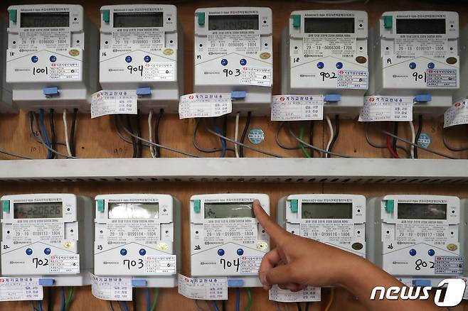 서울의 한 다세대주택 전기 계량기 모습. 2022.6.26/뉴스1 ⓒ News1 민경석 기자