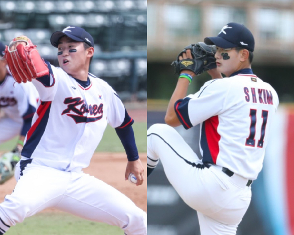 U-18 야구대표팀 윤영철, 김서현. /WBSC 홈페이지