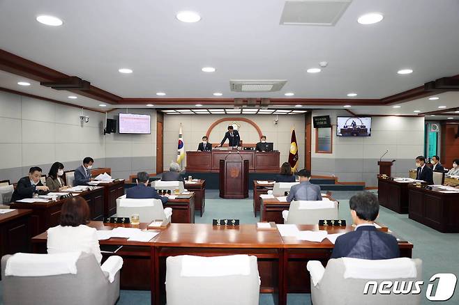 20일 전북 진안군의회가 정례회를 개회하고 제1차 본회의를 갖고 있다.(진안군의회제공)2022.9.20/뉴스1