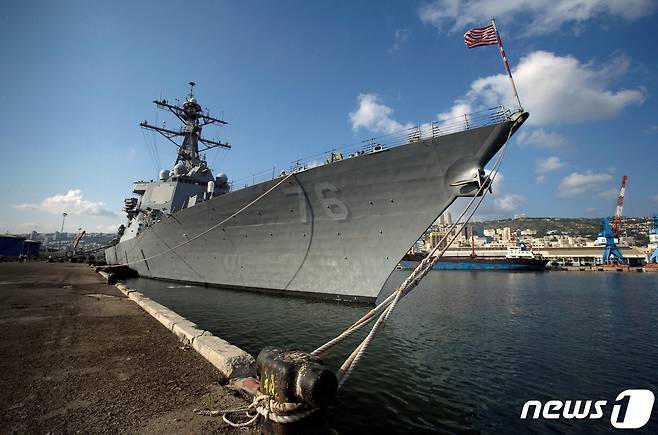 미 해군 함정 알레이 버크급 구축함 USS 히긴스. ⓒ 로이터=뉴스1 ⓒ News1 김민수 기자