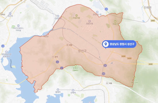경남 창원시 성산구 지도. [이미지출처=네이버지도]