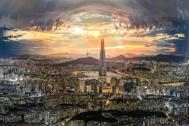 남한산성에서 본 서울