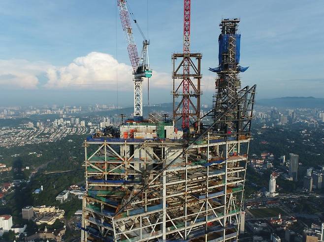 말레이시아 KL118 타워 공사현장. /삼성물산 제공