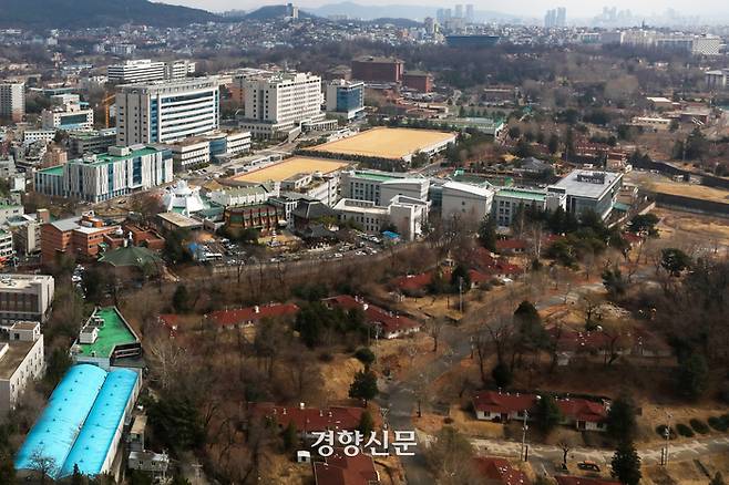 용산 국방부 청사 전경. 경향신문 자료사진