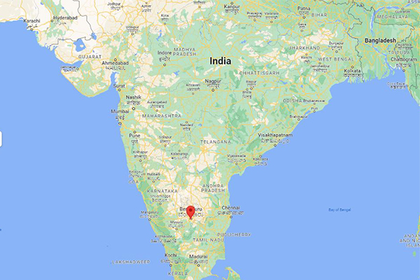 Location of Bengaluru, India [Source: Google Map]