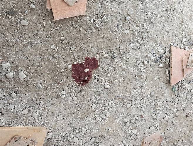 원주시 태장1동행정복합센터 추락사고 현장. (사진=독자 제공) *재판매 및 DB 금지