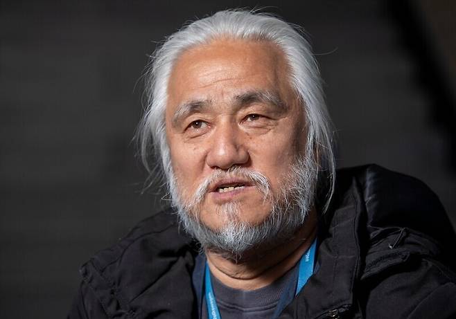 2022년 4월4일 서울 혜화역 인근에서 만난 박경석 전장연 상임공동대표. 김진수 선임기자 jsk@hani.co.kr