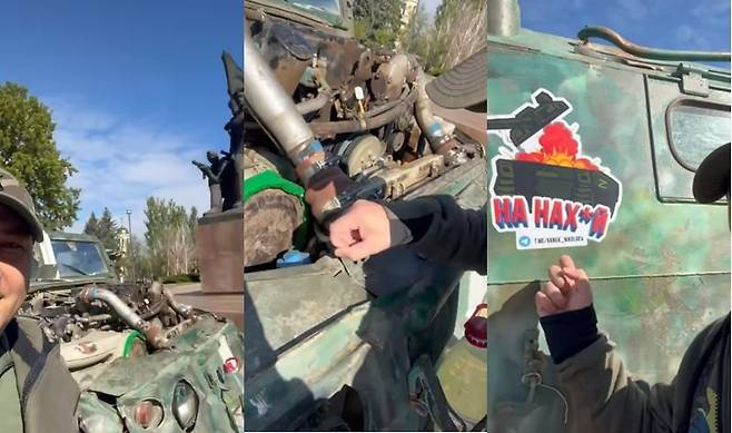 23일(현지시각) 우크라이나 미콜라이우 지역의 지방병무청장 비탈리 킴은 러시아 군인에게 타이거 장갑차를 5000달러에 구매했다며 영상을 게재했다. /비탈리 킴 페이스북