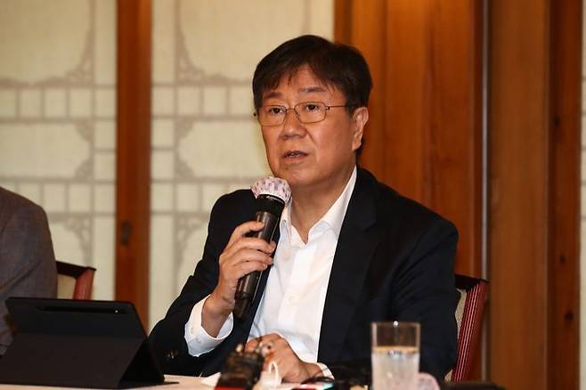 김대기 대통령 비서실장이 25일 서울 종로구 총리공관에서 열린 고위당정협의회에서 인사말을 하고 있다. ⓒ뉴시스