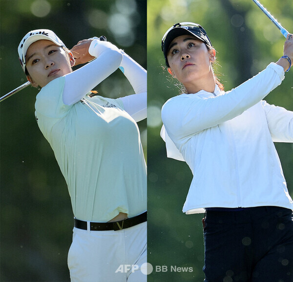 2022년 미국여자프로골프(LPGA) 투어 월마트 NW 아칸소 챔피언십에 출전한 최운정 프로, 다니엘 강이 최종라운드에서 경기하는 모습이다. 사진제공=ⓒAFPBBNews = News1