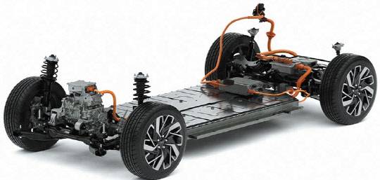 감속기 기어용 합금강이 적용된 전기차 전용 플랫폼 E-GMP. 현대제철 제공