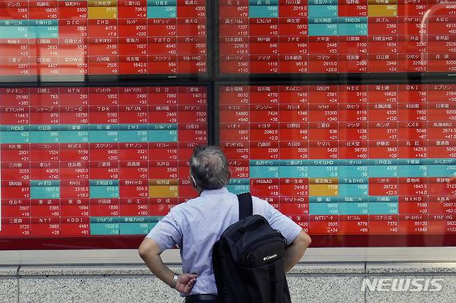 [도쿄=AP/뉴시스]일본 증시 자료 사진. 2022.09.27.