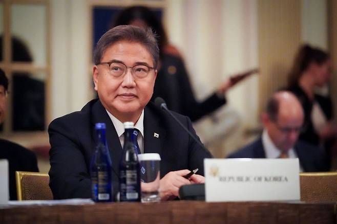 PBP 장관회의 참석한 박진 장관 (서울=연합뉴스) 박진 외교부 장관이 22일(현지시간) 미국 뉴욕에서 열린 '파트너스 인 더 블루 퍼시픽'(PBP) 장관회의에 참석해 있다. 2022.9.23 [외교부 제공. 재판매 및 DB 금지] photo@yna.co.kr