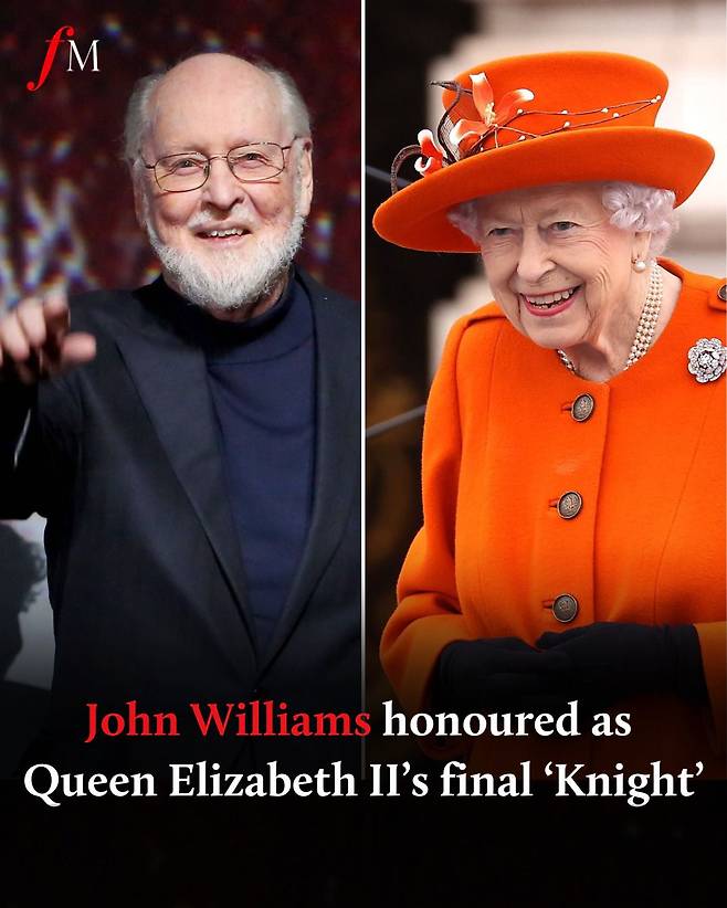 존 윌리엄스가 엘리자베스 2세 여왕으로부터 마지막으로 기사 작위를 받았다는 내용을 전한 영국 매체 클래식 FM 게시물. /Classic FM 페이스북