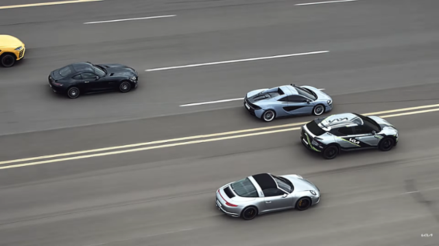 기아 EV6 GT 400m 가속력 테스트 자체 평가 모습. 기아 제공