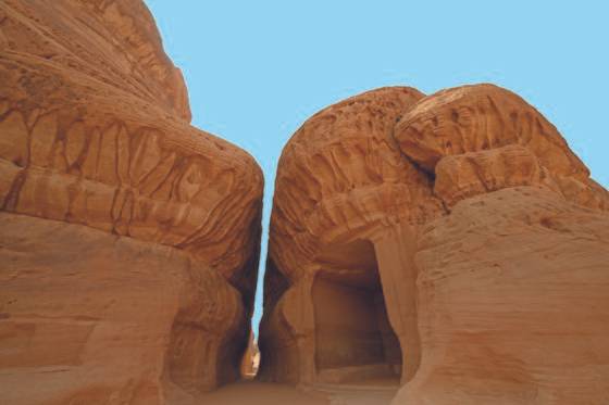 2000년 전 나바테아인(Nabatea)인에 의해 조성된 암석 무덤.[사진 미셸 드 유고슬라비]