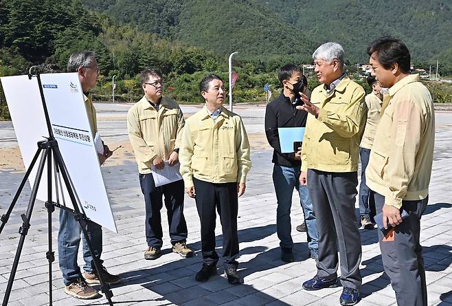 가리왕산 알파인경기장 산사태 피해지 점검 [정선군 제공.재판매 및 DB 금지]