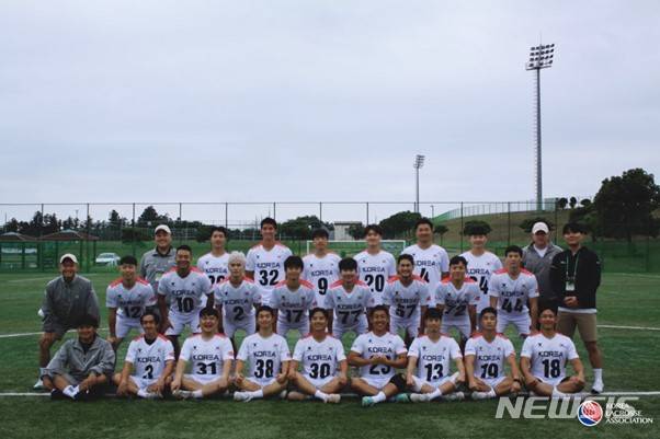 [서울=뉴시스]라크로스 남자대표팀 (사진 = 한국라크로스협회 제공)