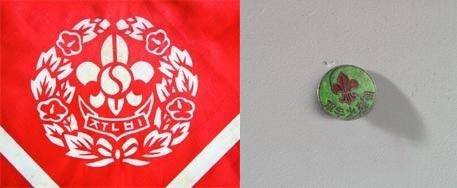 조선소년군 마크와 배지. 독립기념관