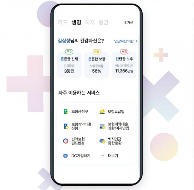 삼성금융네트웍스가 지난 4월 선보인 통합 금융 앱 ‘모니모’의 구동 화면. /삼성생명 제공