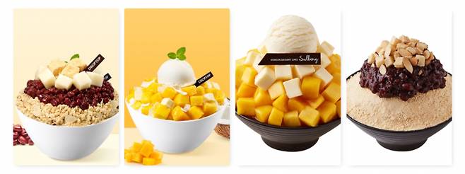 드롭탑· 설빙 빙수 (각사 홈페이지 캡쳐)