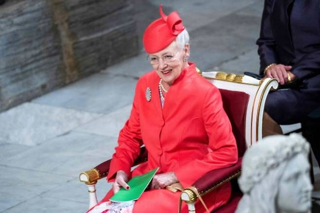 마르그레테 2세 덴마크 여왕. 사진은 지난 9월 열린 즉위 50주년 기념행사에 참석한 모습. 코펜하겐=AFP연합뉴스