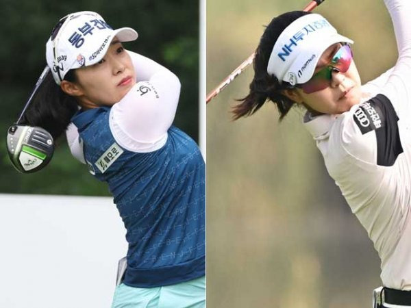 김수지(왼쪽), 박민지. 사진제공 | KLPGA