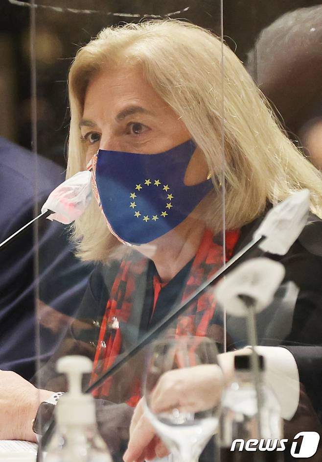 마리아 카스티요 페르난데즈 주한 유럽연합(EU) 대사 2022.2.28/뉴스1 ⓒ News1 박지혜 기자