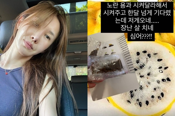 발레리나 윤혜진이 한 달가량 기다린 택배에 실망했다. /사진=윤혜진 인스타그램