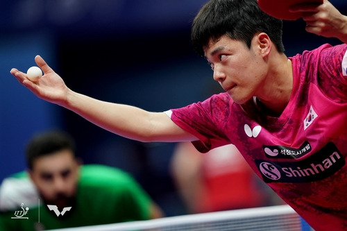 서브 넣는 조승민 [ITTF 제공. 재판매 및 DB 금지]