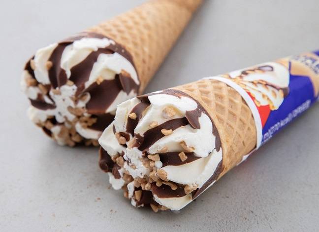 바삭한 와플콘은 월드콘의 가장 중요한 경쟁력이다./사진제공=롯데제과