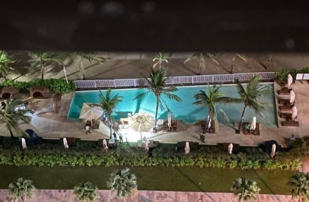 수영장 감전사고가 발생한 베트남 다낭의 호텔 전경.
