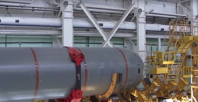 러시아 국방부가 2018년 공개한 '포세이돈 해양 다목적 시스템' / 사진=연합뉴스