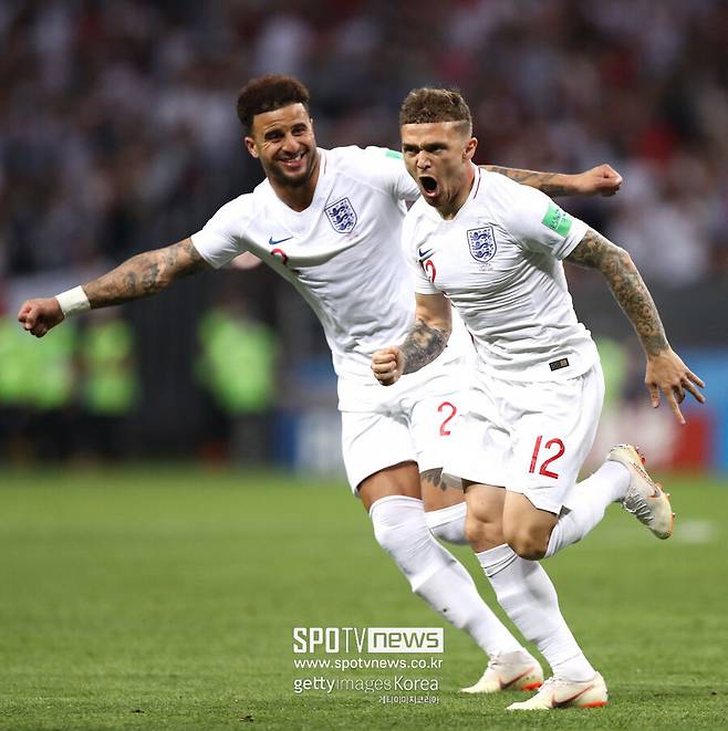 ▲ 2018 러시아월드컵 당시 잉글랜드 대표로 함께 뛰었던 카일 워커와 키어런 트리피어